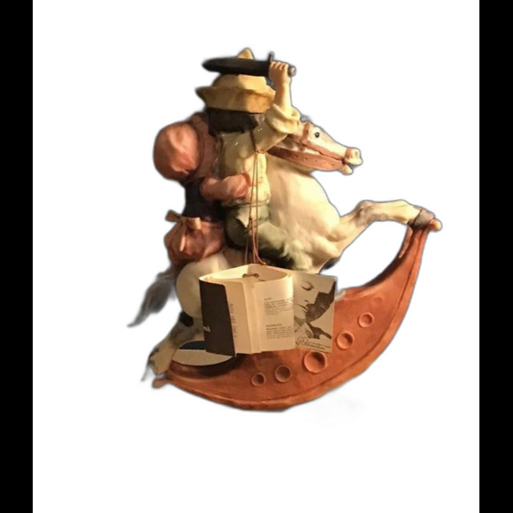 Rare Giuseppe Armani 1982 Ceramic Sculpture Pirates Boy & Girl Rocking Horse - Picture 3 of 8